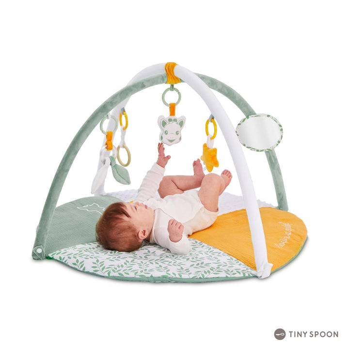 Sophie la Girafe – 2-in-1 doppelseitige Weckmatte – Spielmatte – Bühnenalter-Fotomatte – Aktivitätss