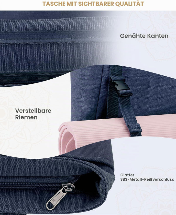 Gonex Yogatasche, Yogamatte Tasche mit Mehreren Taschen für Damen und Herren, Canvas wasserdichte To