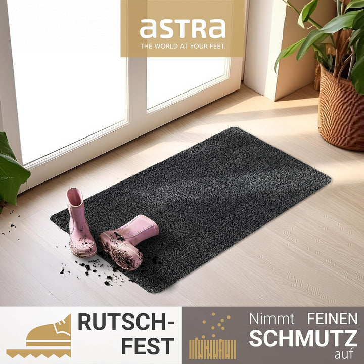 Astra Fussmatte innen rutschfest - nachhaltige Schmutzfangmatte waschbar bei 30°C - Türmatte PVC-FRE
