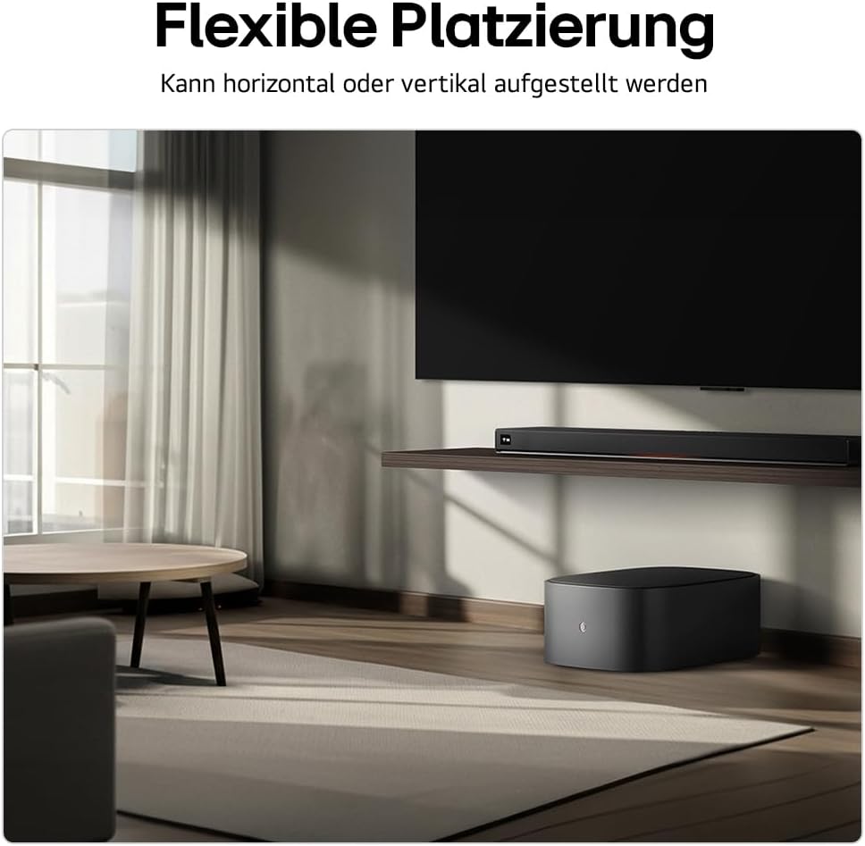 LG Sound Suite Subwoofer W7 (220 Watt) mit Dolby Atmos FlexConnect-Technologie (8-Zoll-Treiber, WLAN