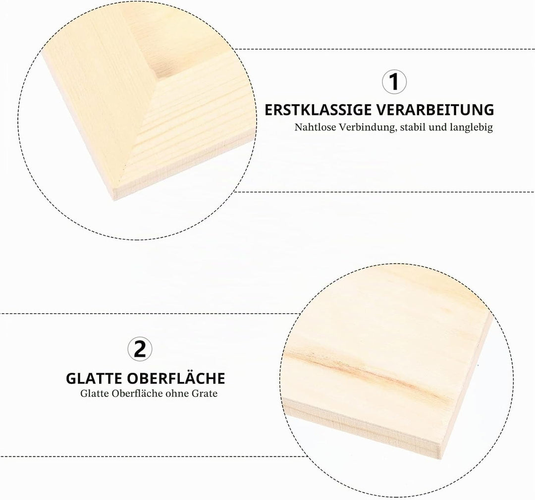 NUOBESTY Rustikale Bilderrahmen 18 STK Unlackiertes Holz Unlackiertes Holz Bilderrahmen DIY Holz Bil
