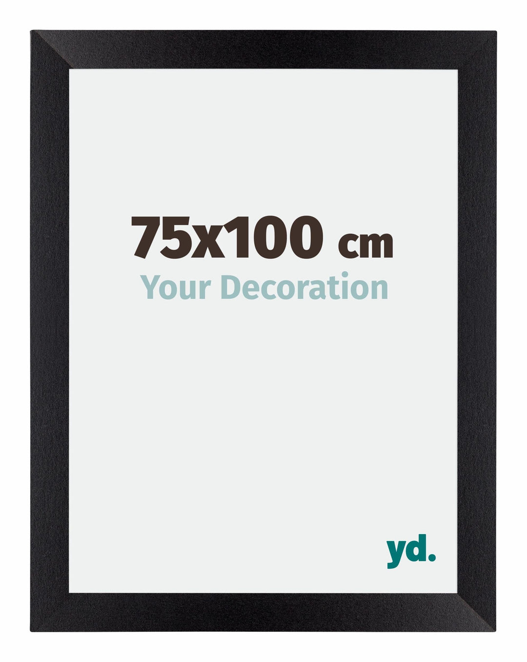 yd. Your Decoration - Bilderrahmen 75x100 cm - Schwarz Matt - Bilderrahmen aus MDF mit Acrylglas - A