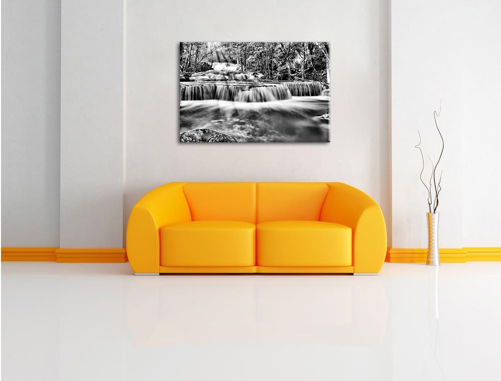 Pixxprint Bach in Herbstlandschaft als Leinwandbild/Grösse: 100x70 / Wandbild/Kunstdruck/fertig besp