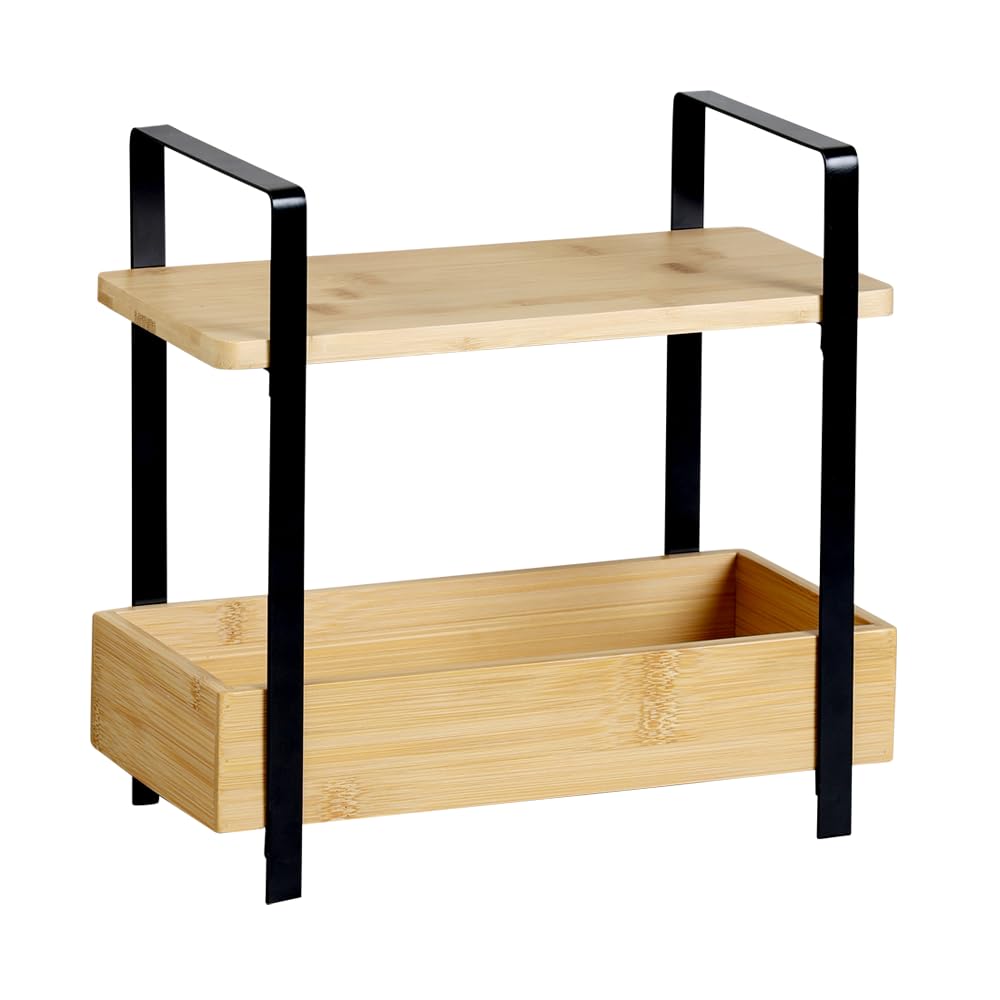 KESPER | Küchenregal 2-etagig, Material: Bambus FSC®-zertifiziert (FSC® C014021) &amp; Metall, Masse: 30