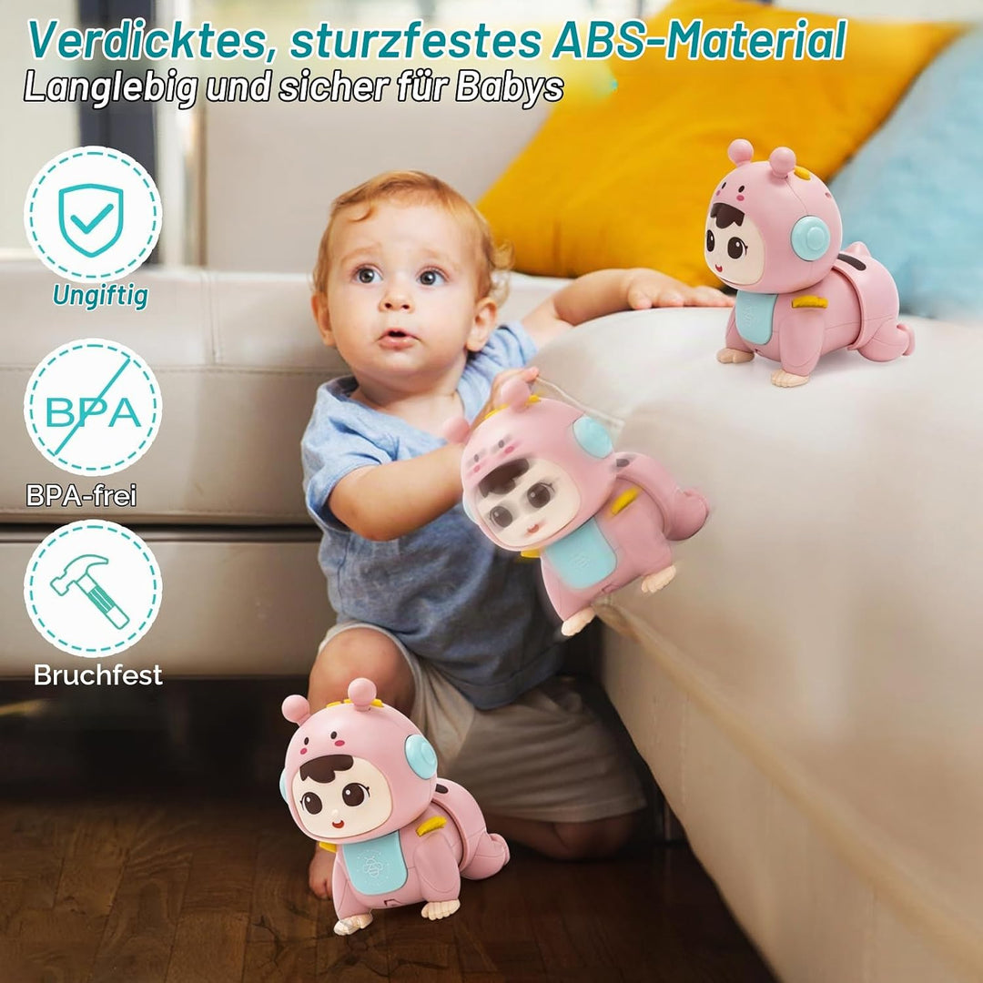 Musik Licht Krabbelnde Baby Spielzeug Bauchlage Musikalische Sensorik Spielzeug Tummy Time Toys für