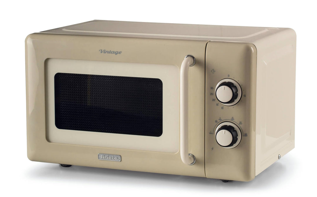 Ariete 3960 Mikrowelle Vintage, 800 W, Fassungsvermögen 20 l, 3 Funktionen, 6 Kochstufen, Timer, Bei