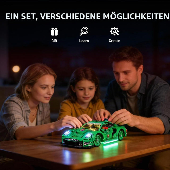 BRIKSMAX LED Beleuchtung für LEGO Technic Porsche 911 GT3 R Rexy AO Racing Rennwagen 42224, kompatib