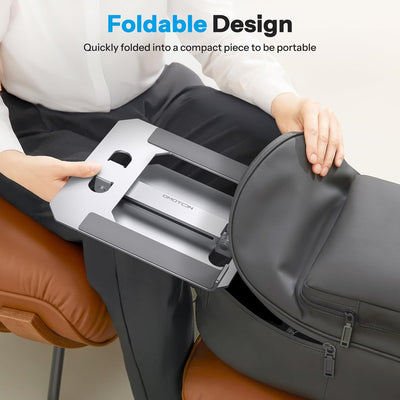 OMOTON Laptop Ständer Höhenverstellbar, Ergonomischer Aluminium Faltbarer Notebook Ständer, Laptop H