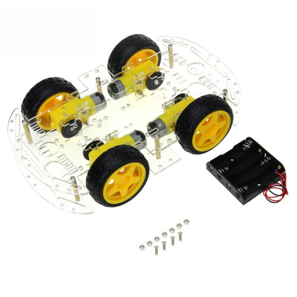 Fasizi Smart Motor Roboter Auto Batteriekasten Chassis Kit Speed Encoder für Arduino – Vier Runden