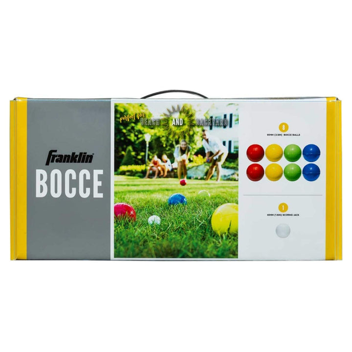 Franklin Sports Boccia-Set: 8 Allwetter-Boccia-Bälle und 1 Pallino, Strand, Hinterhof, Rasen oder Pa