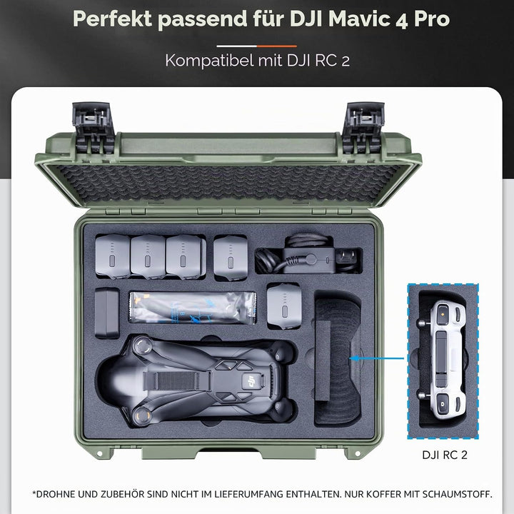 Lykus Titan M400 Wasserdicht Tasche/Koffer/Case für DJI Mavic 4 Pro, DJI RC Pro 2/RC2, Unterstützung