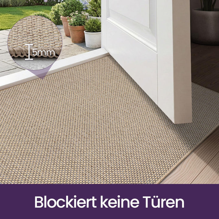 DEXI Schmutzfangmatte Innen 44 x 76 cm, rutschfest Fussmatte waschbar, absorbierend Fussmatte, Dünne