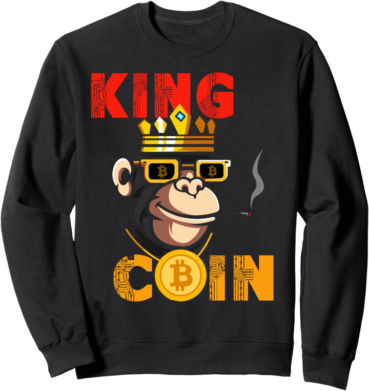 Crypto King Coin Shirt Cryptocurrency BTC Bitcoin Hodler Sweatshirt