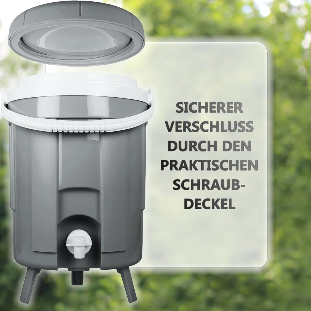 Getränkespender Getränkebehälter Thermobehälter 8L isoliert mit Zapfhahn und ausklappbaren Standfüss