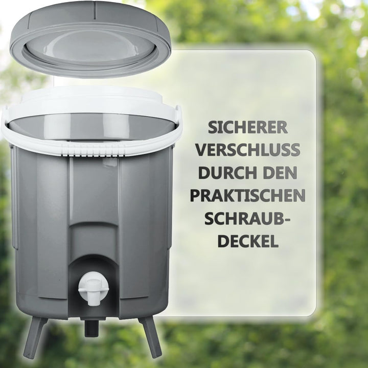 Getränkespender Getränkebehälter Thermobehälter 8L isoliert mit Zapfhahn und ausklappbaren Standfüss