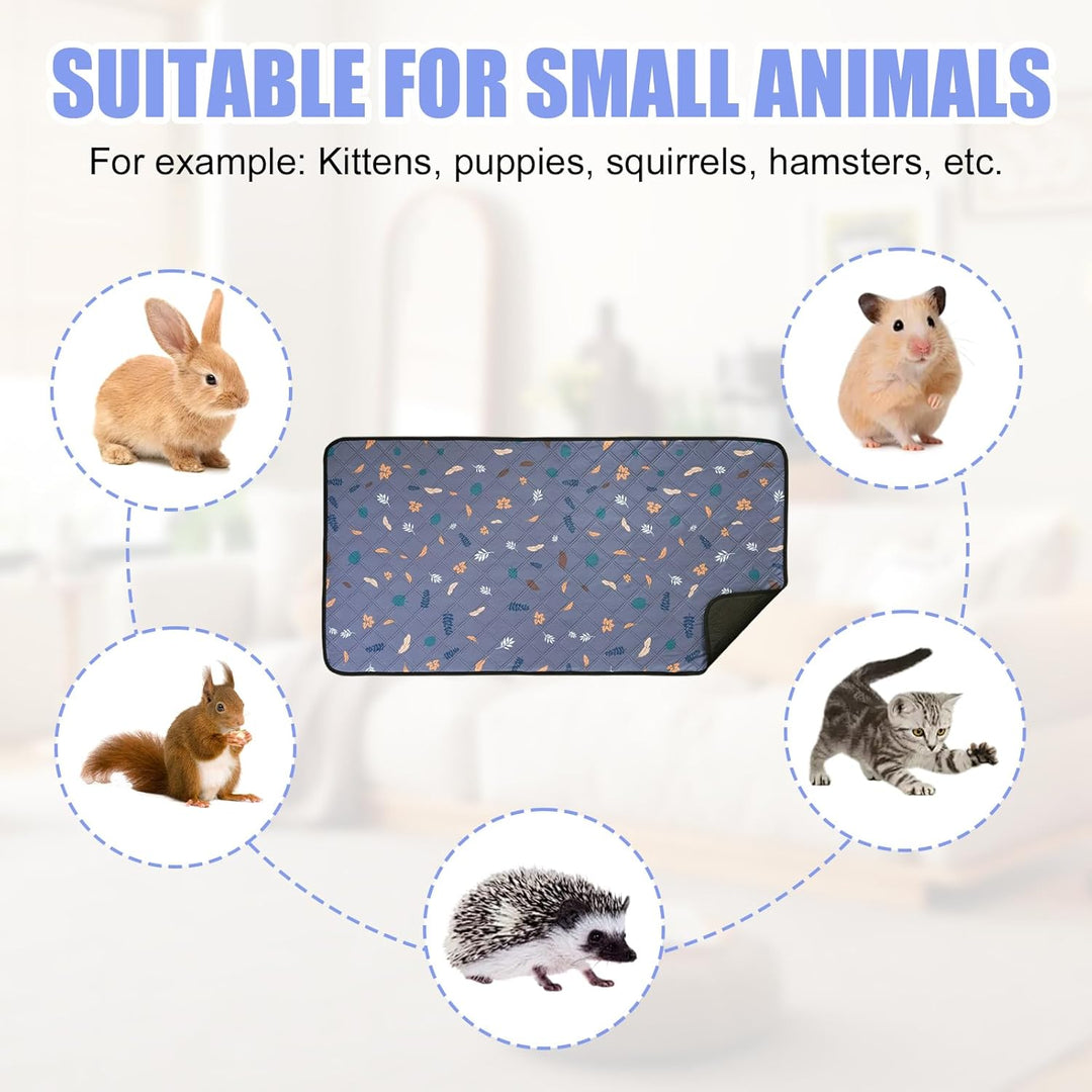 2 Pack Waschbare PIPI Pads für Kaninchen: 120 x 61cm Wiederverwendbare PIPI Matten, rutschfest Wasch