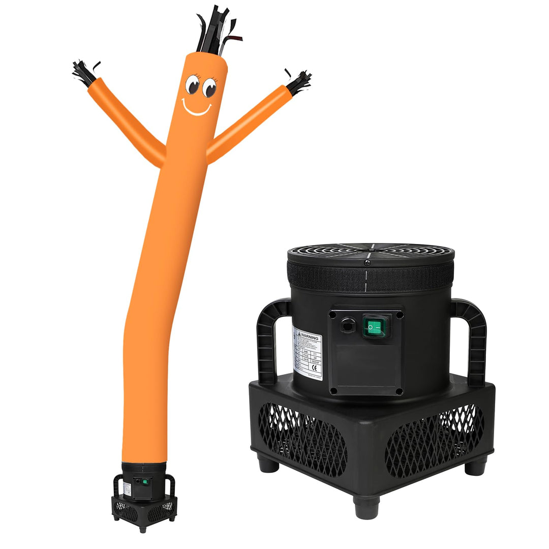 MOUNTO Fliegenpuppe Tänzerin mit 1/3 PS Gebläse, 1,8 m, Orange Orange/Abendrot im Zickzackmuster (Su