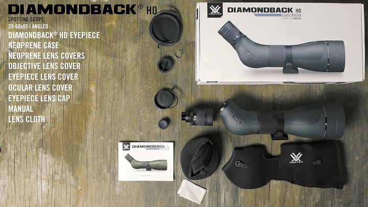Vortex Optics Diamondback HD Spektiv (20-60x85 - abgewinkelt), Schwarz