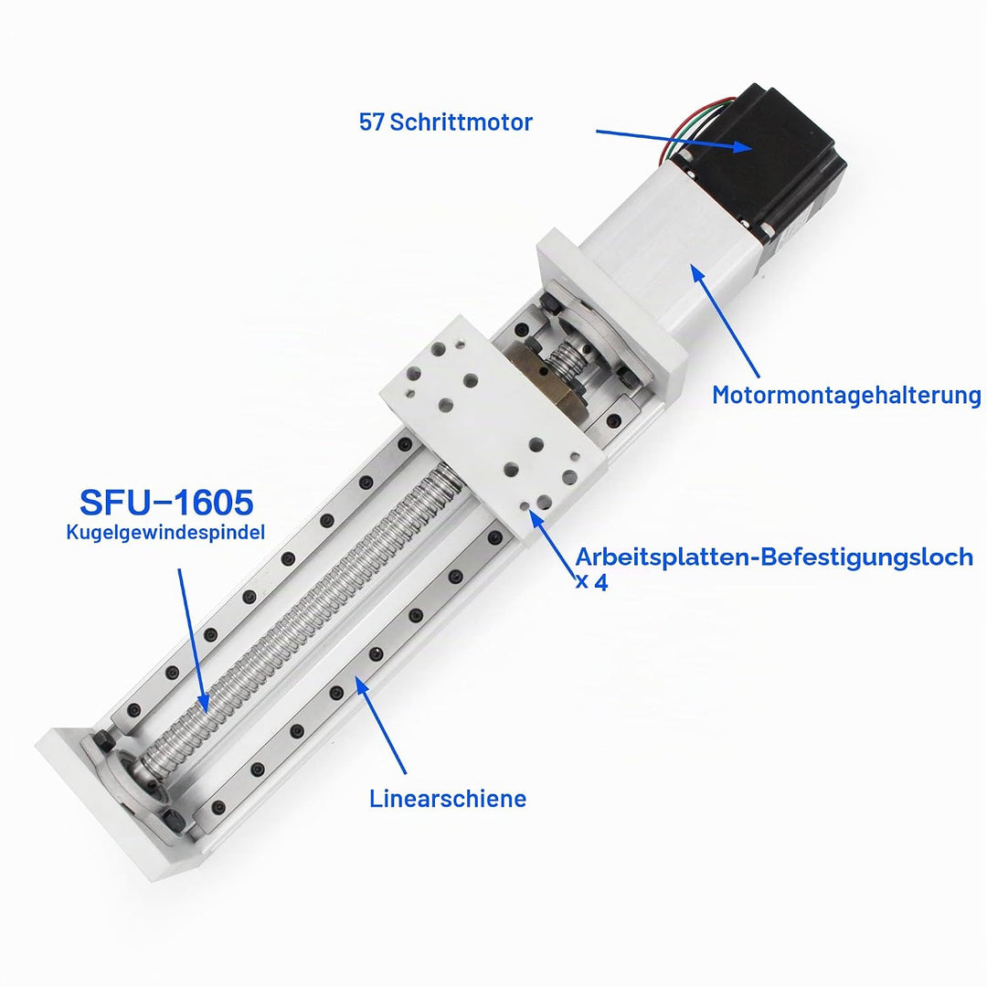 RATTMMOTOR CNC Linearführung,Linearantrieb Effektiver Hub 200mm Linearaktuator,X Y Z Achse,Aluminium