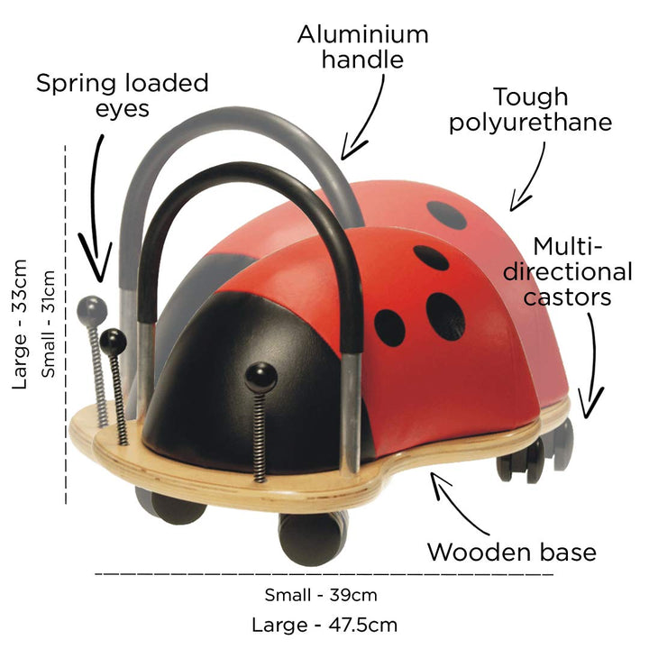 Wheely Bug - Marienkäfer klein Marienkäfer Zum Aufsitzen 1 Stück (1er Pack), Marienkäfer Zum Aufsitz