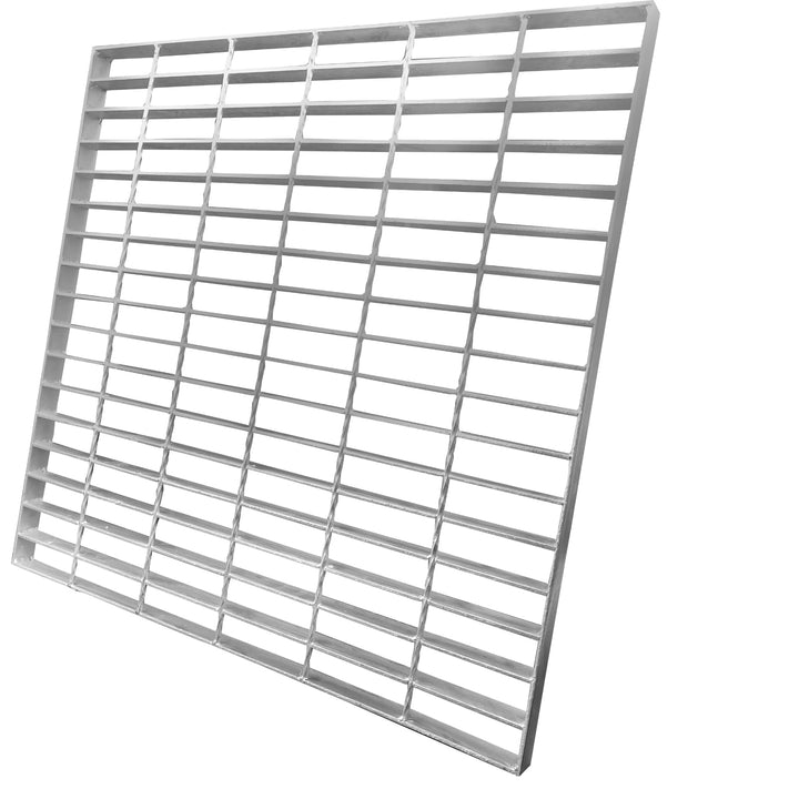 Gitterrost Verzinkt 600x600 mm, B125 Schwerlast Ablaufrost für Einfahrt & Hof, Feuerverzinkter Stahl