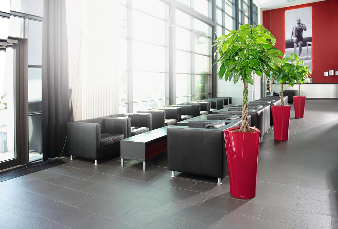 LECHUZA DELTA Premium 30 scarlet rot hochglanz 15519 Scarlet Rot Hochglanz 29x29x56.5 cm Single, Sca
