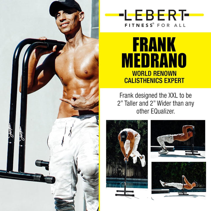 Lebert Fitness Equalizer mit Resistance Band - Calisthenics Equipment ✓ Dip Station ✓ Push Up Stand
