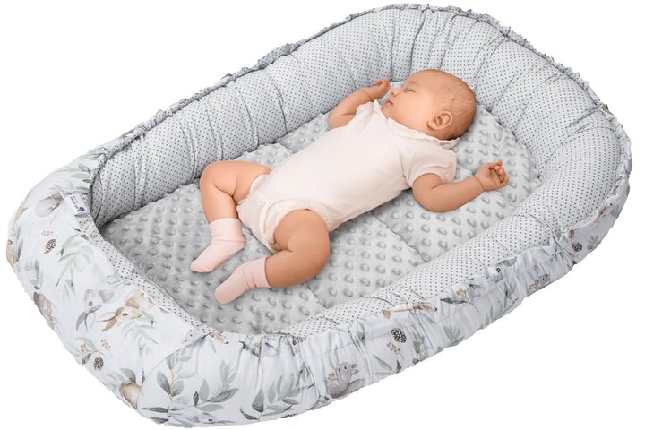 Medi Partners Babynest Kuschelnest Babynestchen 100% Baumwolle Nestchen Reisebett für Babys Säugling