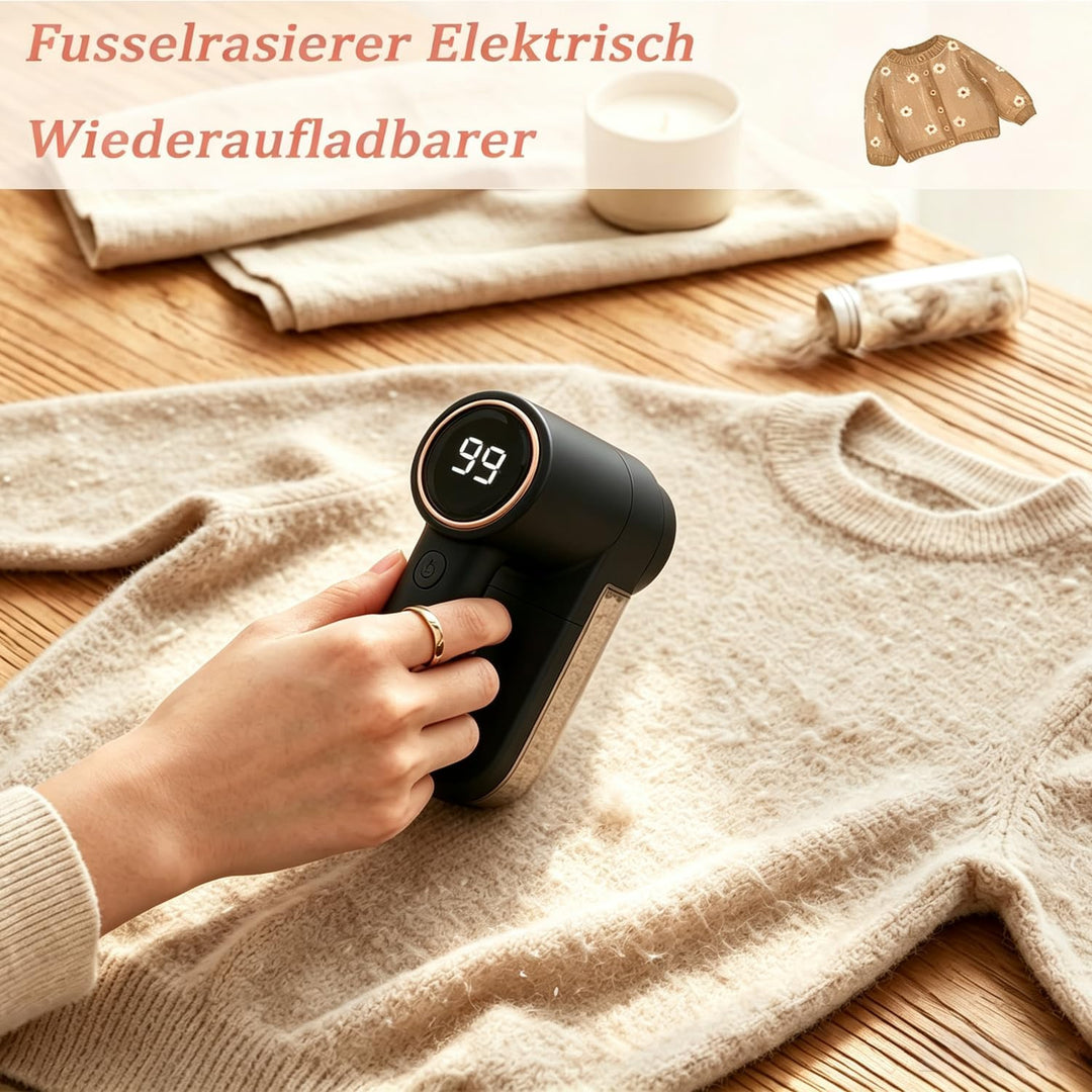 Fusselrasierer Elektrisch für Verschiedene Stoffe，Schwarz