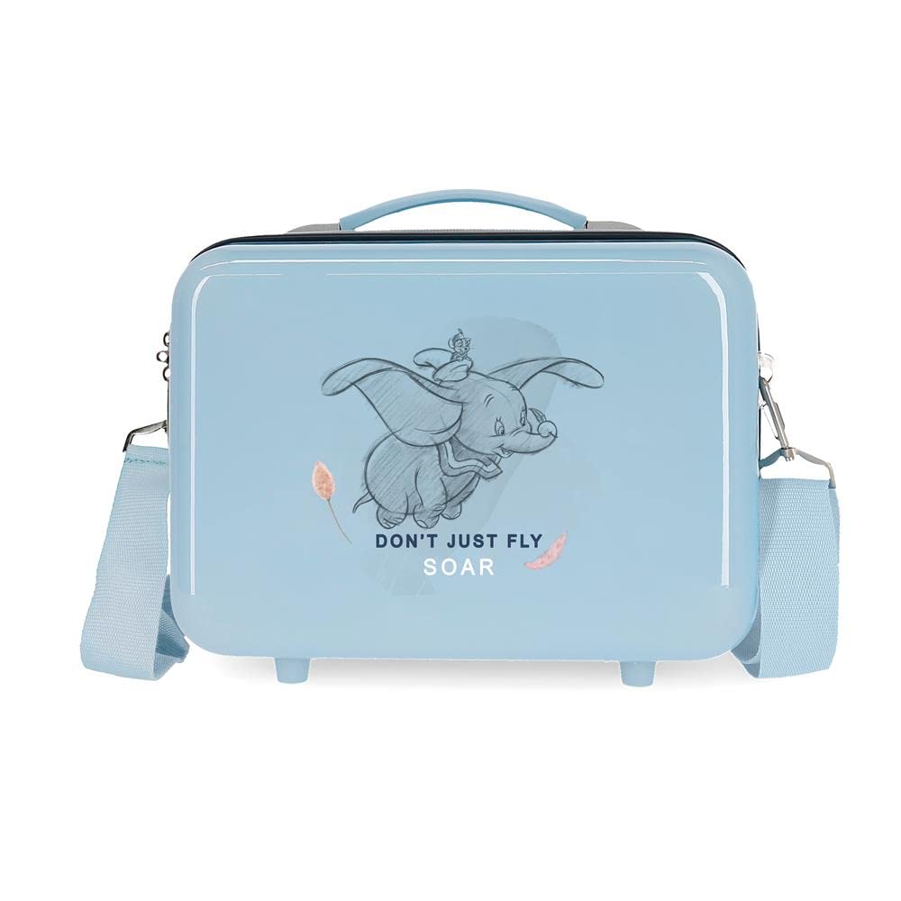 Disney Dumbo Kulturbeutel, anpassbar, mit Umhängetasche, Blau, 29 x 21 x 15 cm, starr, ABS 9,14 l Ma
