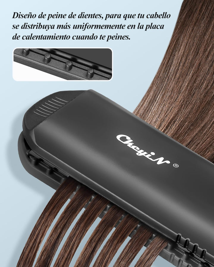 CkeyiN Multifunktions-Haarglätter, 4-in-1, zum Glätten/Locken, Keramik, Temperatur einstellbar von 1