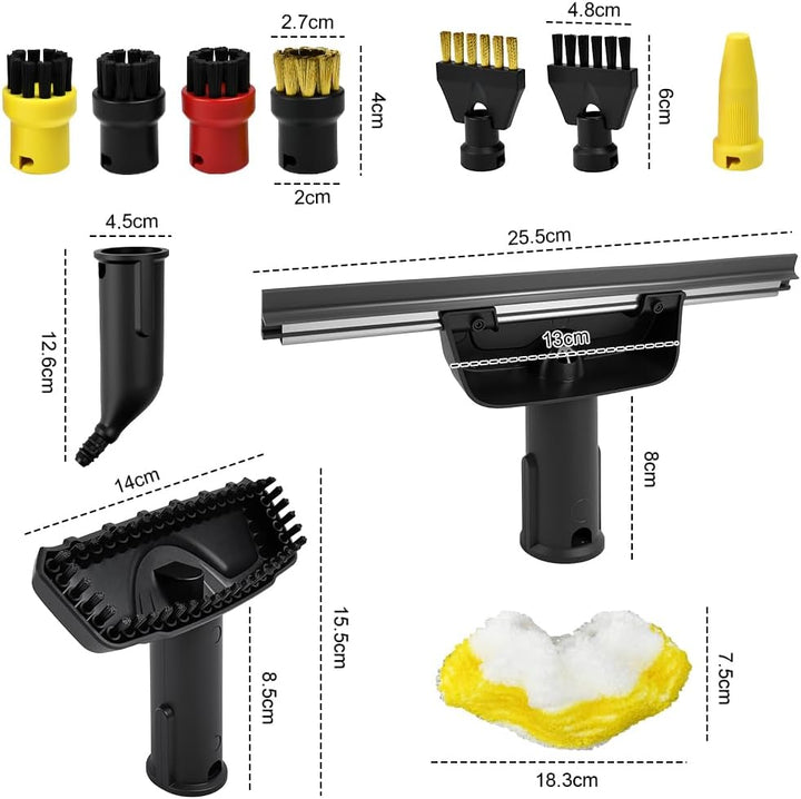 14-tlg Dampfreiniger Zubehör Kompatibel mit Kärcher Easyfix SC1 SC2 SC3 SC4 SC5, Dampfreiniger Bürst