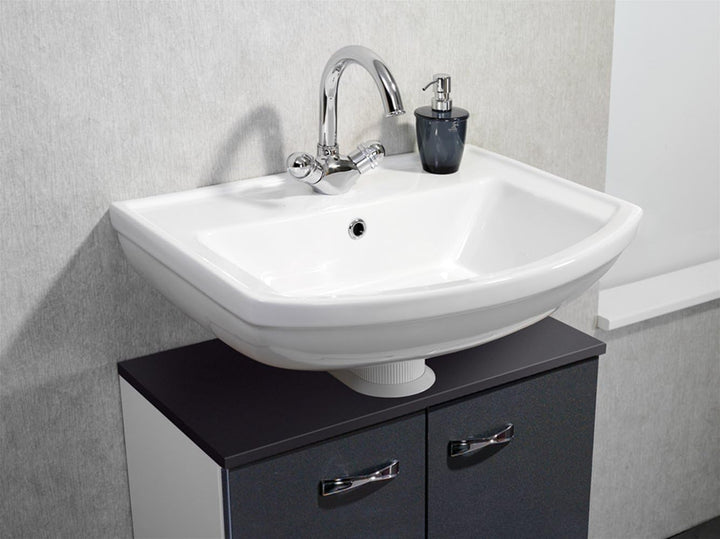 Fackelmann Siphonverkleidung zuschneidbar – Praktische Rohrverkleidung in Weiss, Flexibles Design, 5