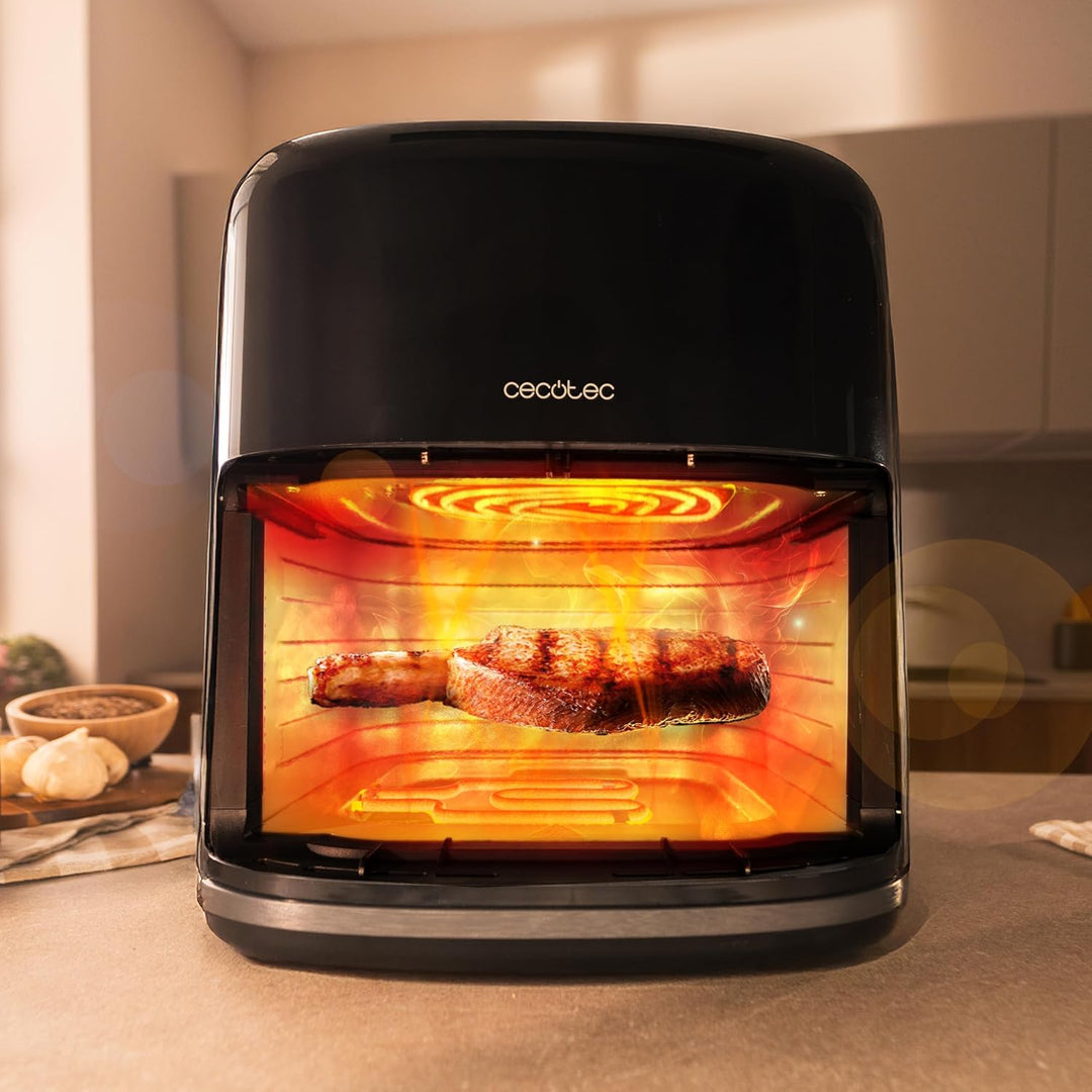 Cecotec Heissluftfritteuse ohne Öl - 8,5L - Grill - Doppelwiderstand - Integrierter Smoker - Air Fry