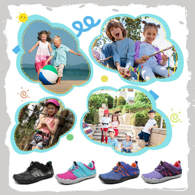 SAGUARO Jungen Mädchen Barfussschuhe Atmungsaktiv Badeschuhe für Kinder Gr.24-36 24 EU Barfuss Schwa