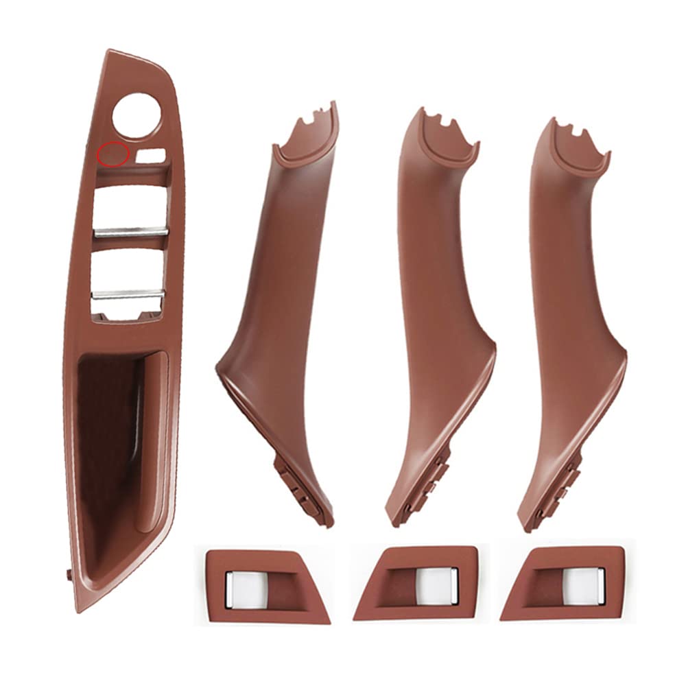 Hacreyatu 7PC LHD Innentürgriff Innentürverkleidung Pull für B-M-W 5er F10 F11 520 523 525 528 530 5