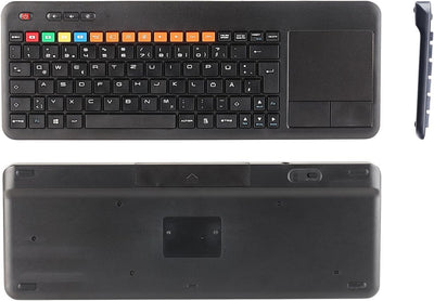 GeneralKeys Smart TV Tastatur: Funk-Tastatur m. Touchpad, für Smart-TVs von Samsung u.v.m., PC, PS3/