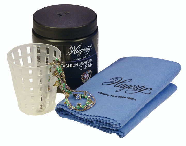 MODESCHMUCK-PFLEGESET von Hagerty, Tauchbad 170 ml + Pflegetuch 30x36 cm (imprägniert)