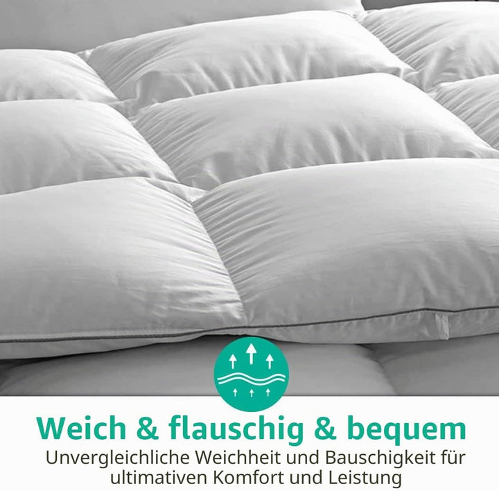 APSMILE Leichte Gänse Daunendecke, Sommerdecke 155x220cm, Hotel Collection Bettdecke mit Daunen und