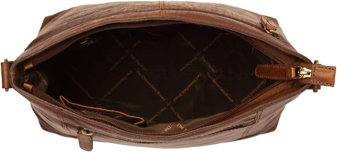 The Chesterfield Brand Antique Buff Annic Schultertasche Leder 30 cm