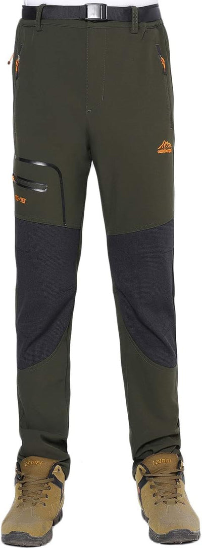 BenBoy Herren Wanderhose Wasserdicht Softshellhose Outdoorhose Winddicht Warm Gefüttert Skihose Snow