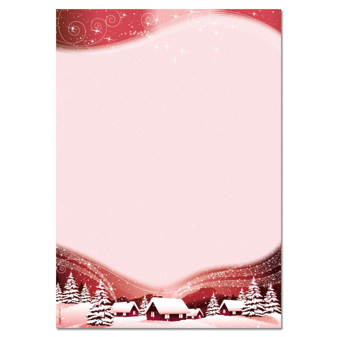 SIGEL DP036 Briefpapier Weihnachten, Silent Night, A4, 100 Blatt, Weihnachtsbriefpapier aus nachhalt