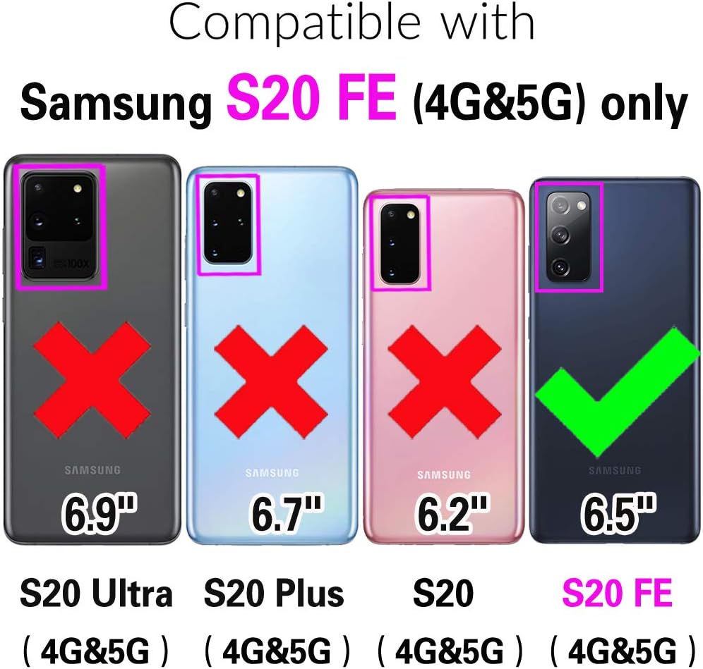 Asuwish Handyhülle für Samsung Galaxy S20 FE 5G Hülle mit Band Kartenfach Klappbar Geldbörse Ständer