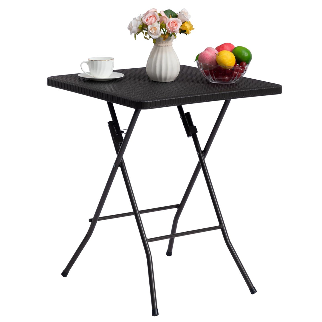 HollyHOME Klapptisch Quadratisch 2FT/60cm Campingtisch Klappbar Tisch Gartentisch Balkontisch Tragba