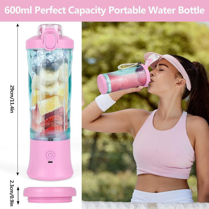 Dreamhigh® Mixer Smoothie Maker, 600ml Tragbarer Mixer für Smoothies und Shakes mit 6 Klingen, 4000m