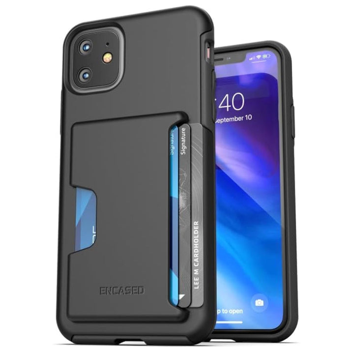 Encased Wallet Hülle für iPhone 11 mit Kartenfach – Ultra Durable Schutzhülle Handyhülle Stossfest C