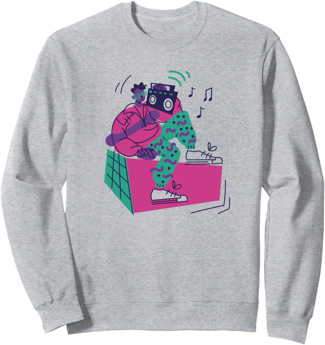 Retro Radio Musik 80er Jahre Nostalgie Sweatshirt