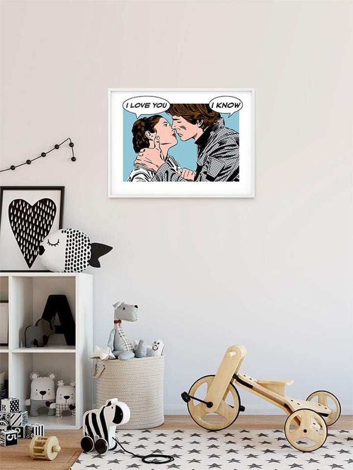 Komar Wandbild | Star Wars Classic Comic Quote Leia Han | Kinderzimmer, Jugendzimmer, Dekoration, Ku