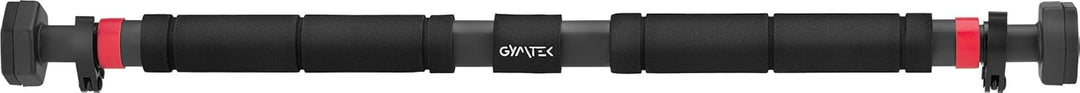 Gymtek® Klimmzugstange für Türrahmen Pull Up Bar Türstange - 65-100 cm Schwarz und rot, Schwarz und