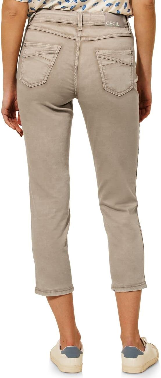 Cecil Damen Hose 26W / 26L Almond Cream Beige, 26W / 26L Almond Cream Beige